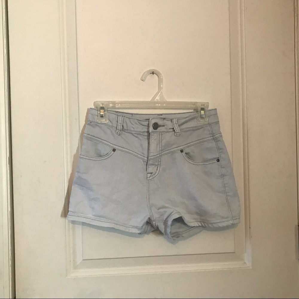 BDG light wash denim shorts